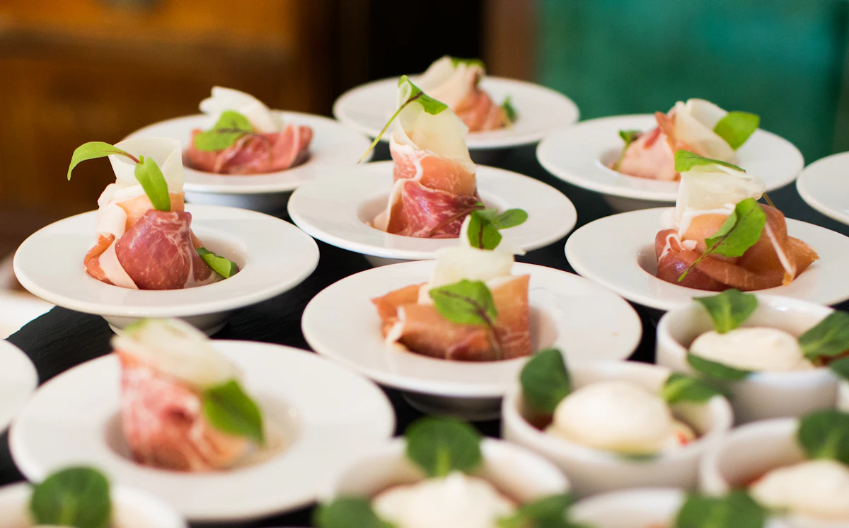 Canapé style catering — event food reference